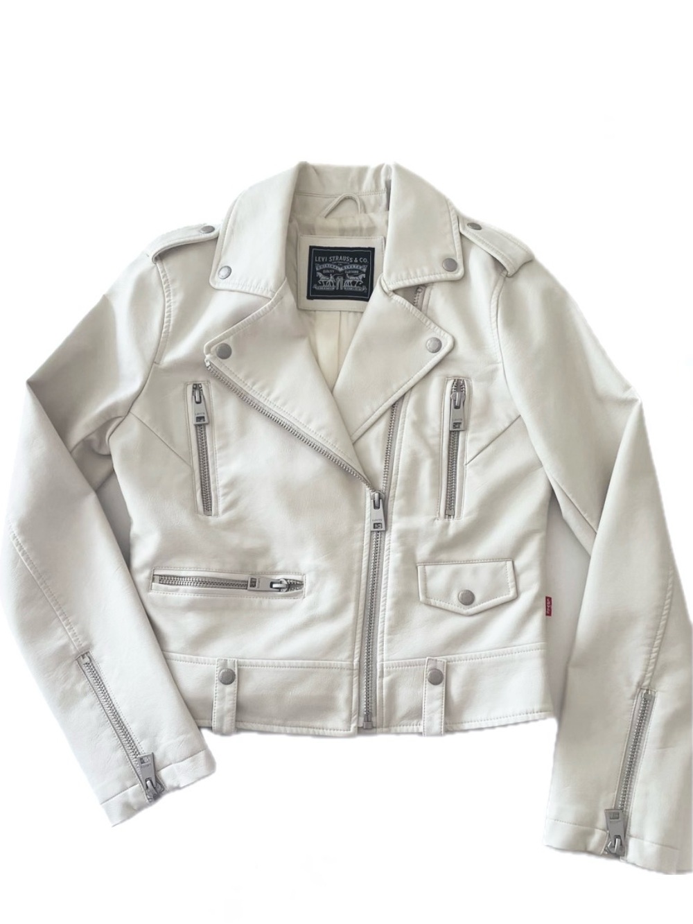 Levi's Off-White Leather Moto Jacket